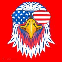 Patriotic Eagle 4th Of July Usa American Flag Pride Santa Hat thumb 1