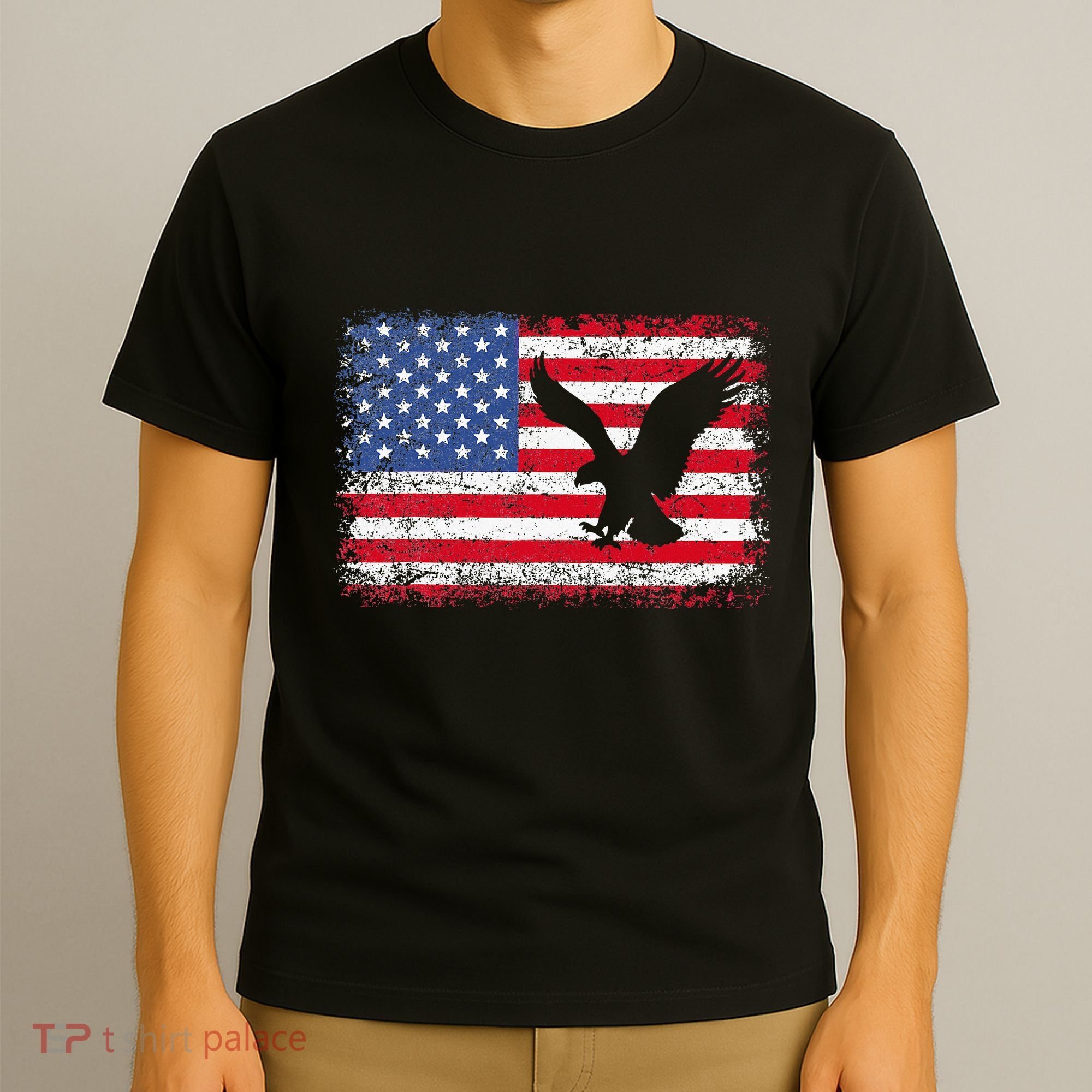 Patriotic Eagle 4th Of July Usa American Flag T-Shirt