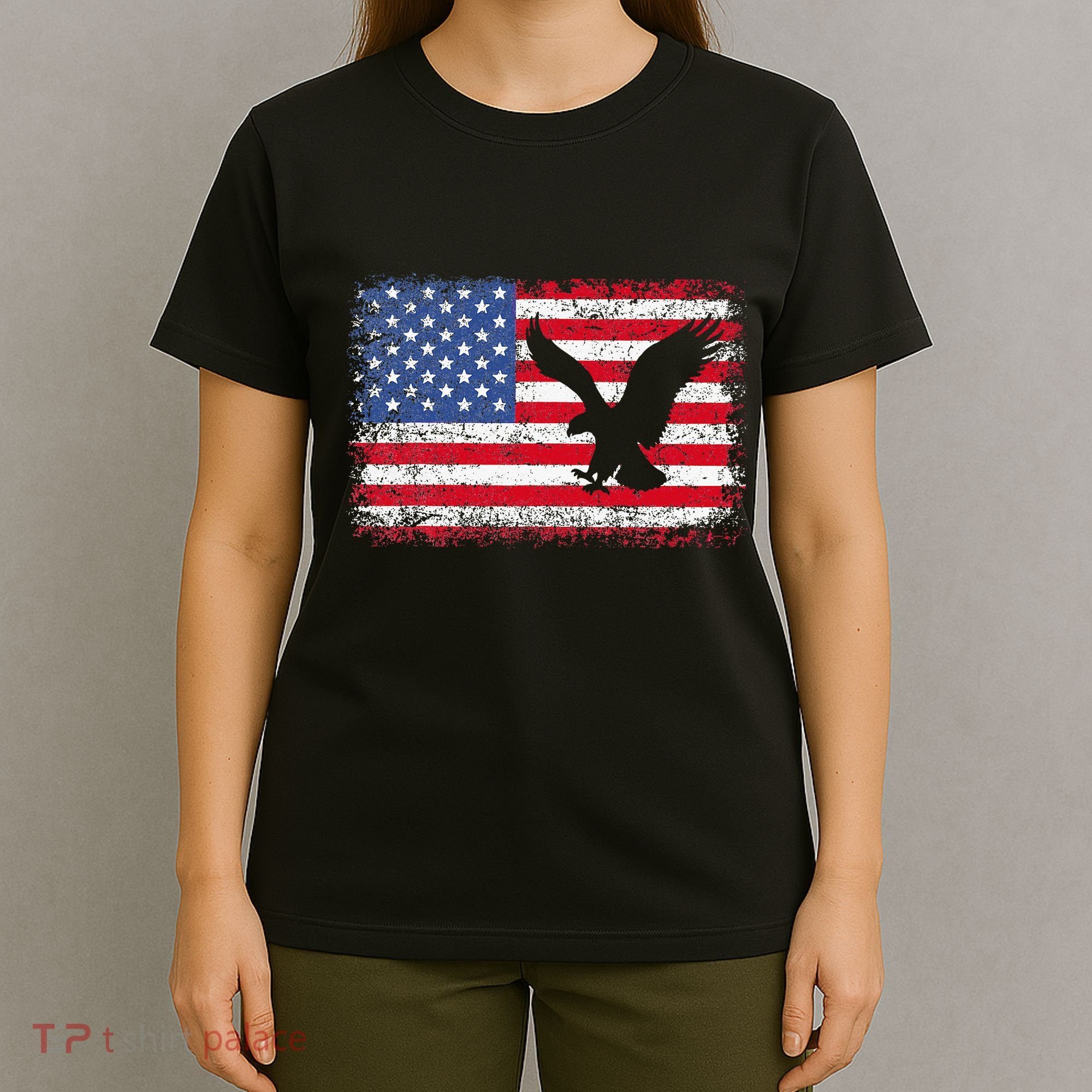 Patriotic Eagle 4th Of July Usa American Flag T-Shirt