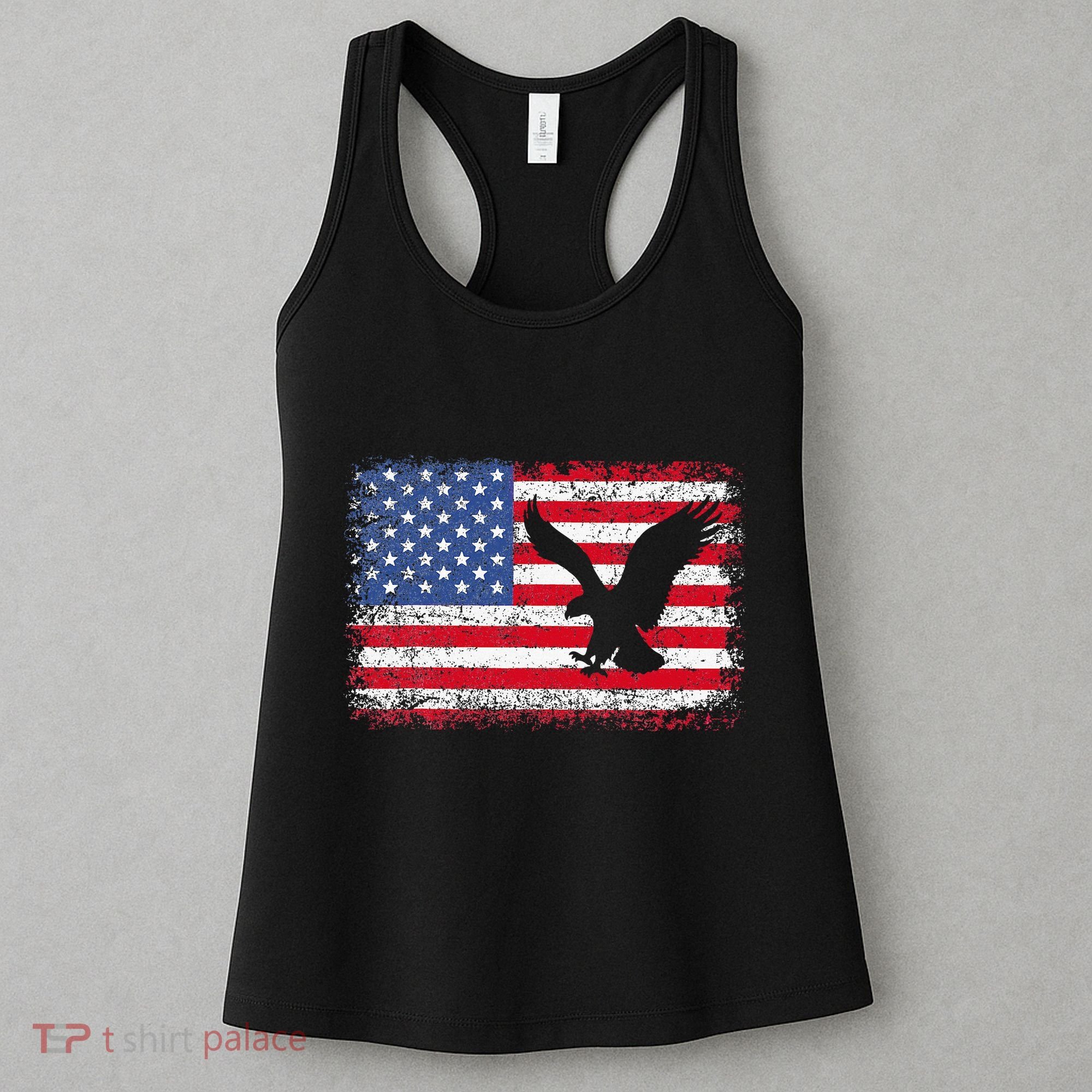 Patriotic Eagle 4th Of July Usa American Flag Women's Tank Top