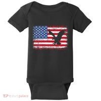 Patriotic Eagle 4th Of July Usa American Flag Baby Bodysuit thumb 0