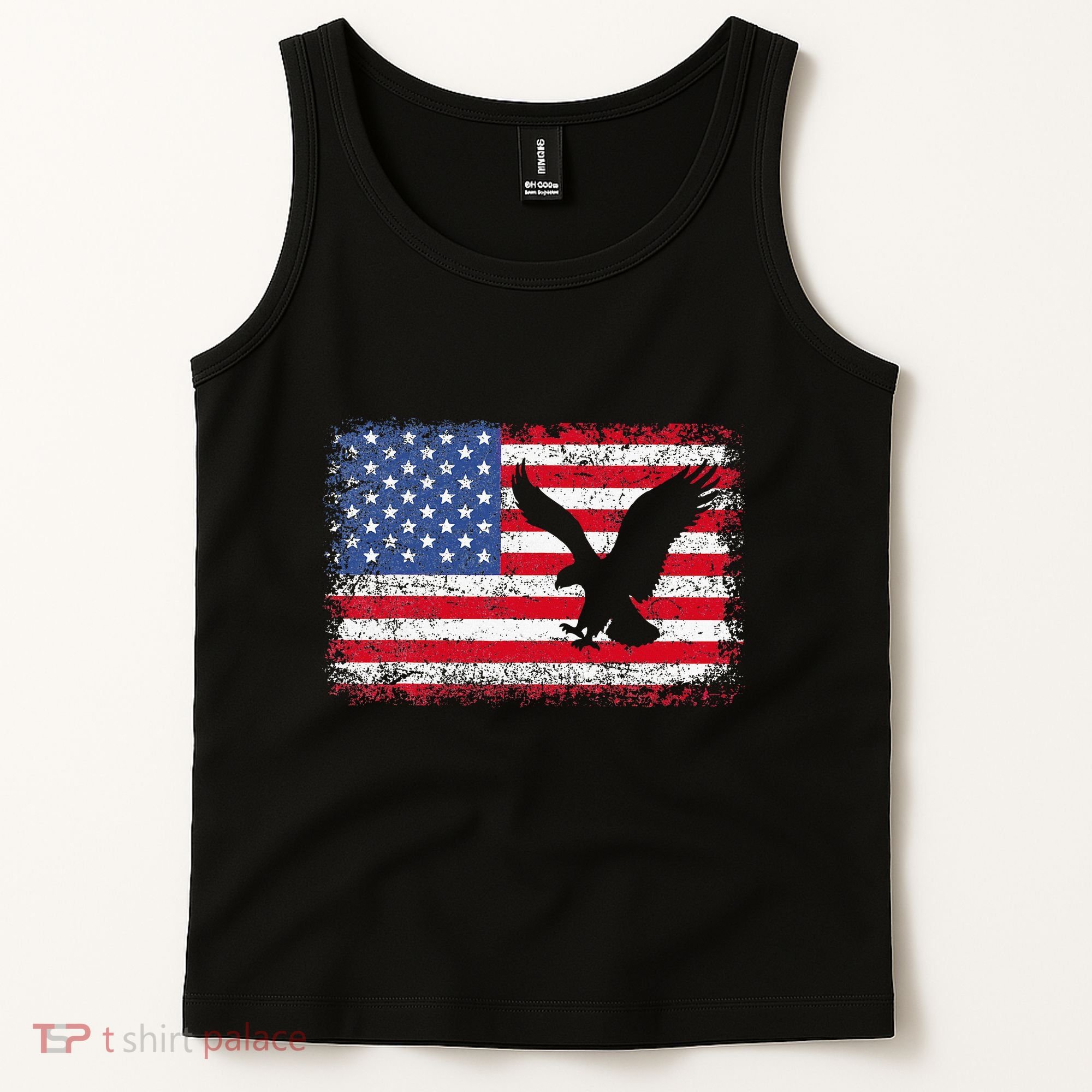 Patriotic Eagle 4th Of July Usa American Flag Tank Top