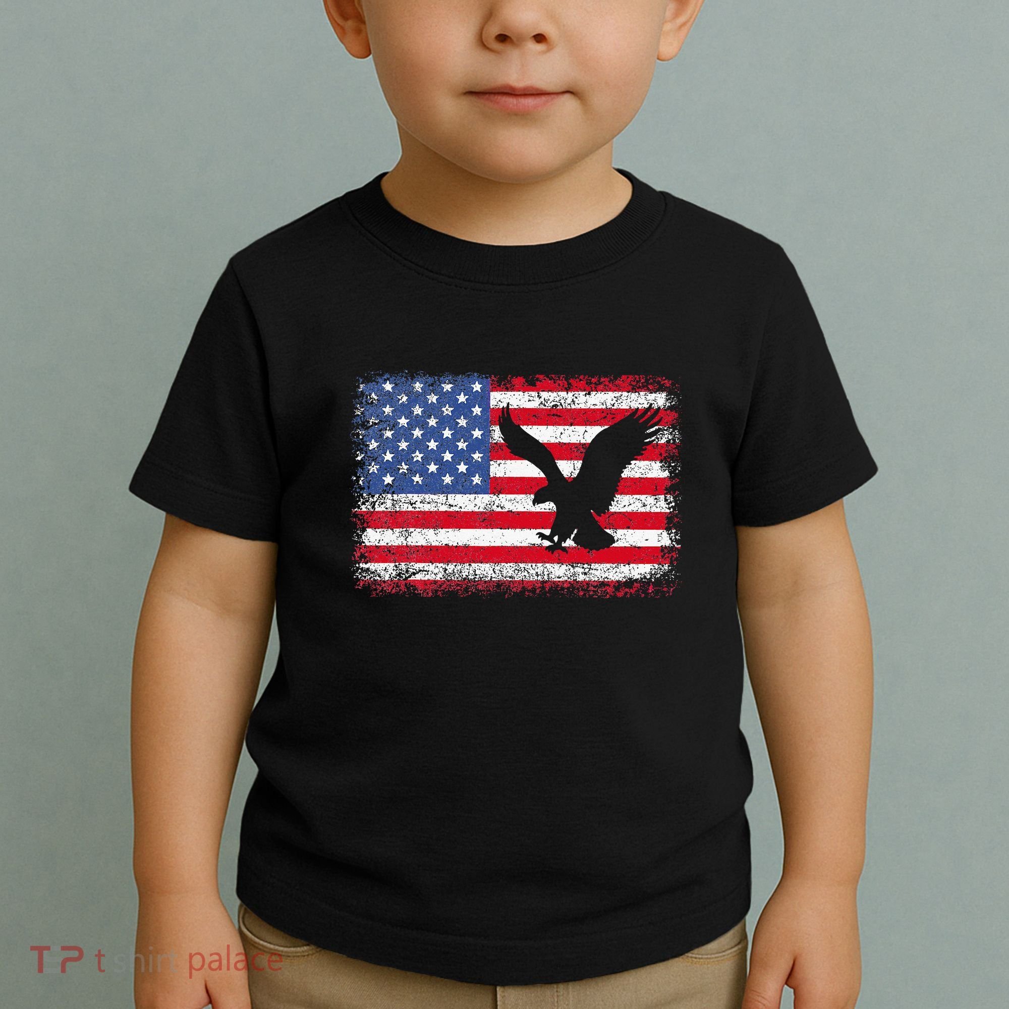 Patriotic Eagle 4th Of July Usa American Flag Toddler T-Shirt