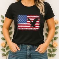 Patriotic Eagle 4th Of July Usa American Flag Women's T-Shirt thumb 2