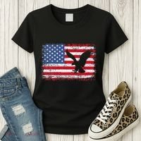 Patriotic Eagle 4th Of July Usa American Flag Women's T-Shirt thumb 3