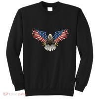 PATRIOTIC EAGLE 4th Of July USA American Flag Proud Sweatshirt thumb 0