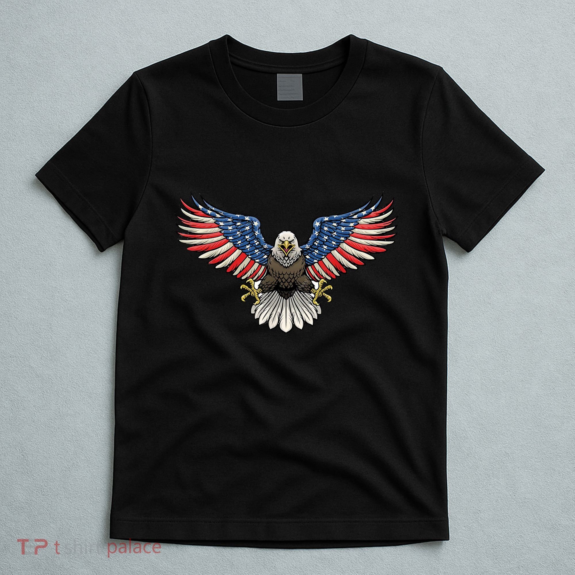 PATRIOTIC EAGLE 4th Of July USA American Flag Proud T-Shirt