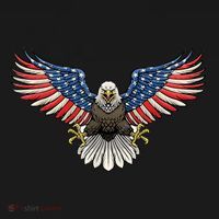 PATRIOTIC EAGLE 4th Of July USA American Flag Proud Coaster thumb 2