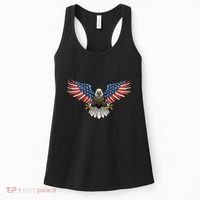 PATRIOTIC EAGLE 4th Of July USA American Flag Proud Women's Tank Top thumb 0