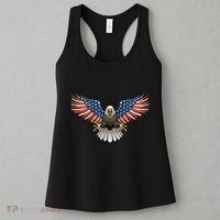 PATRIOTIC EAGLE 4th Of July USA American Flag Proud Women's Tank Top thumb 3
