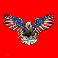 PATRIOTIC EAGLE 4th Of July USA American Flag Proud Santa Hat thumb 1
