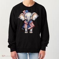 Patriotic Elephant 4th Of July Us Flag Women's Sweatshirt thumb 0