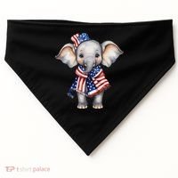 Patriotic Elephant 4th Of July Us Flag USA-Made Doggie Bandana thumb 0