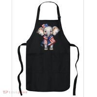 Patriotic Elephant 4th Of July Us Flag Apron thumb 0