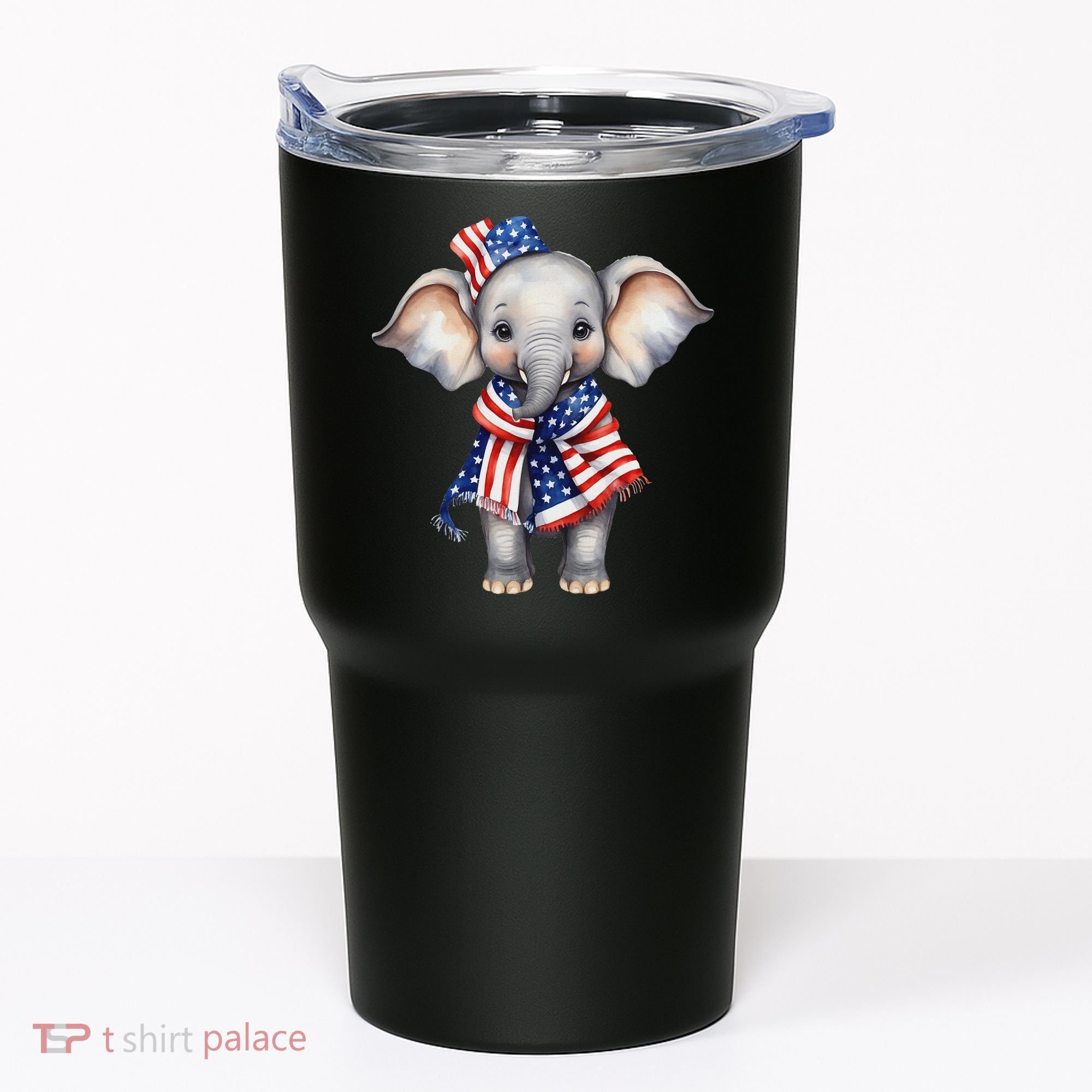 Patriotic Elephant 4th Of July Us Flag Tumbler