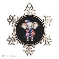 Patriotic Elephant 4th Of July Us Flag Ornament thumb 0