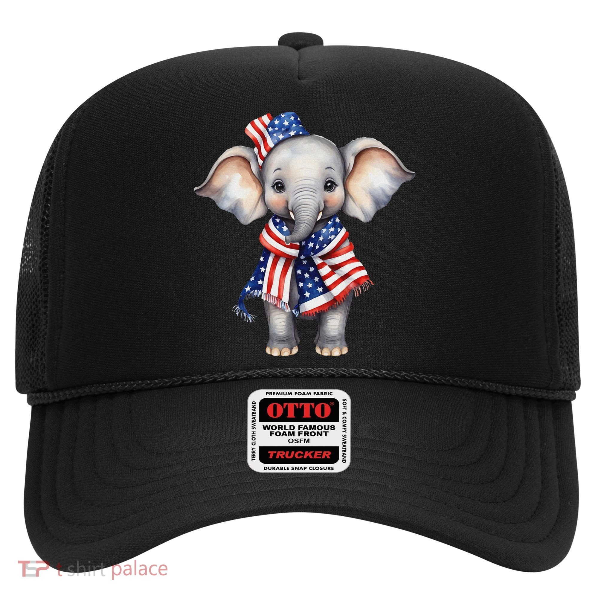 Patriotic Elephant 4th Of July Us Flag Hat