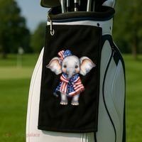 Patriotic Elephant 4th Of July Us Flag Golf Towel thumb 2