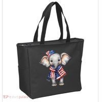 Patriotic Elephant 4th Of July Us Flag Tote Bag thumb 2