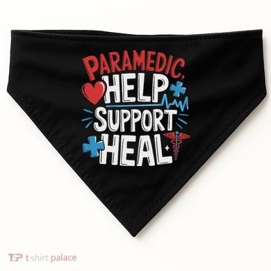 Paramedic Ems And Emt For Emergency First Aid Responder USA-Made Doggie Bandana