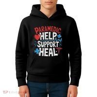 Paramedic Ems And Emt For Emergency First Aid Responder Kids Hoodie thumb 4