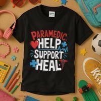Paramedic Ems And Emt For Emergency First Aid Responder Kids T-Shirt thumb 3