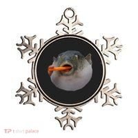 Pufferfish Eating A Carrot Meme Funny Blowfish Dank Memes Gift Ornament thumb 0