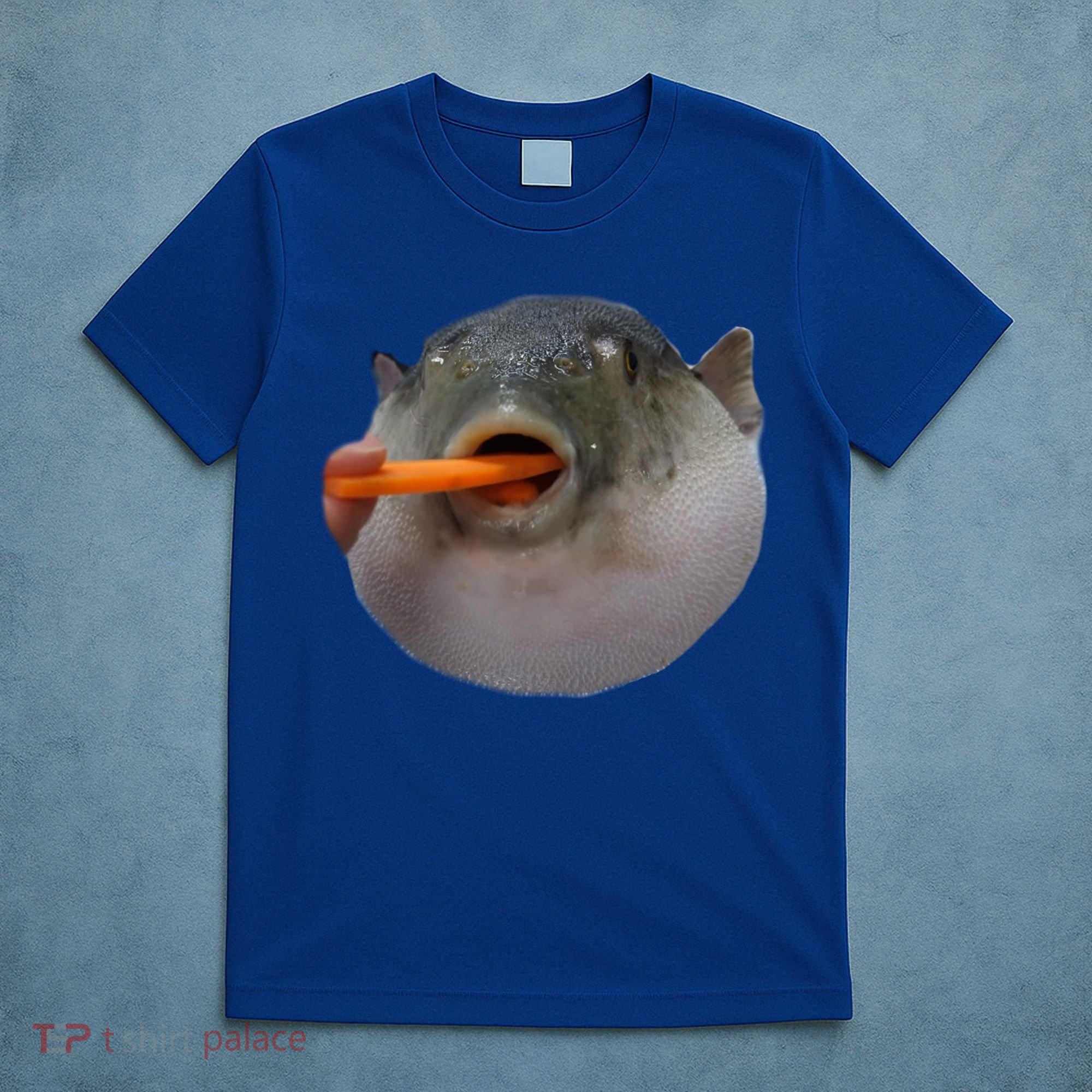 Pufferfish Eating A Carrot Meme Funny Blowfish Dank Memes Gift T-Shirt