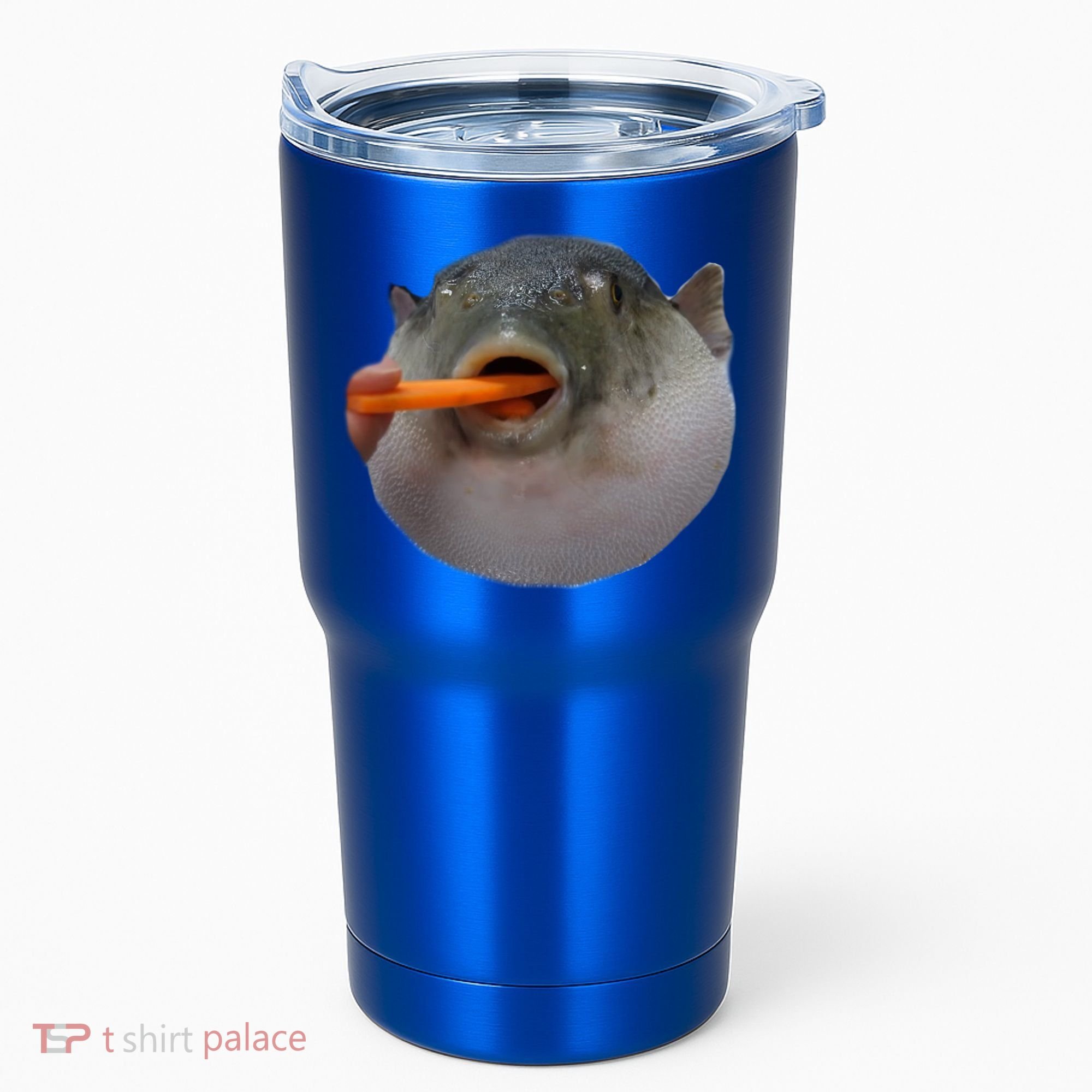 Pufferfish Eating A Carrot Meme Funny Blowfish Dank Memes Gift Tumbler