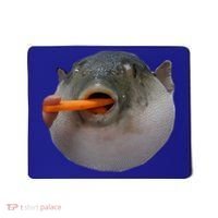 Pufferfish Eating A Carrot Meme Funny Blowfish Dank Memes Gift Mousepad thumb 0