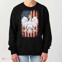 Polish Eagle American Flag Pride Poland Women's Sweatshirt thumb 0