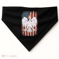 Polish Eagle American Flag Pride Poland USA-Made Doggie Bandana thumb 0
