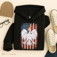 Polish Eagle American Flag Pride Poland Hoodie thumb 4