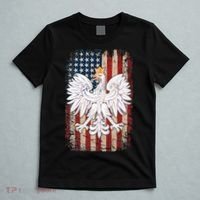 Polish Eagle American Flag Pride Poland T-Shirt thumb 5
