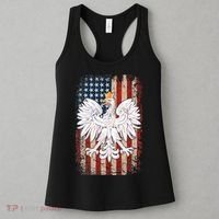 Polish Eagle American Flag Pride Poland Women's Tank Top thumb 3