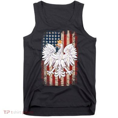 Polish Eagle American Flag Pride Poland Tank Top