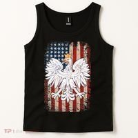 Polish Eagle American Flag Pride Poland Tank Top thumb 2