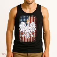 Polish Eagle American Flag Pride Poland Tank Top thumb 3