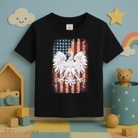 Polish Eagle American Flag Pride Poland Toddler T-Shirt thumb 3