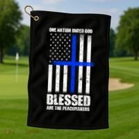 Blessed Are The Peacemakers Golf Towel thumb 1