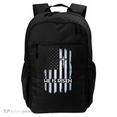 Patriotic Easter American Flag He Is Risen Easter Backpack