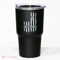 Patriotic Easter American Flag He Is Risen Easter Tumbler thumb 0