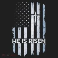Patriotic Easter American Flag He Is Risen Easter Tumbler thumb 3