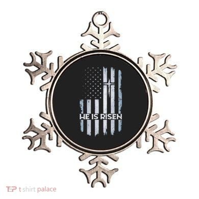 Patriotic Easter American Flag He Is Risen Easter Ornament