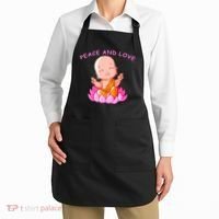 Peace And Love Buddha  Apron thumb 2
