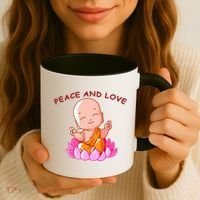 Peace And Love Buddha  Coffee Mug thumb 3