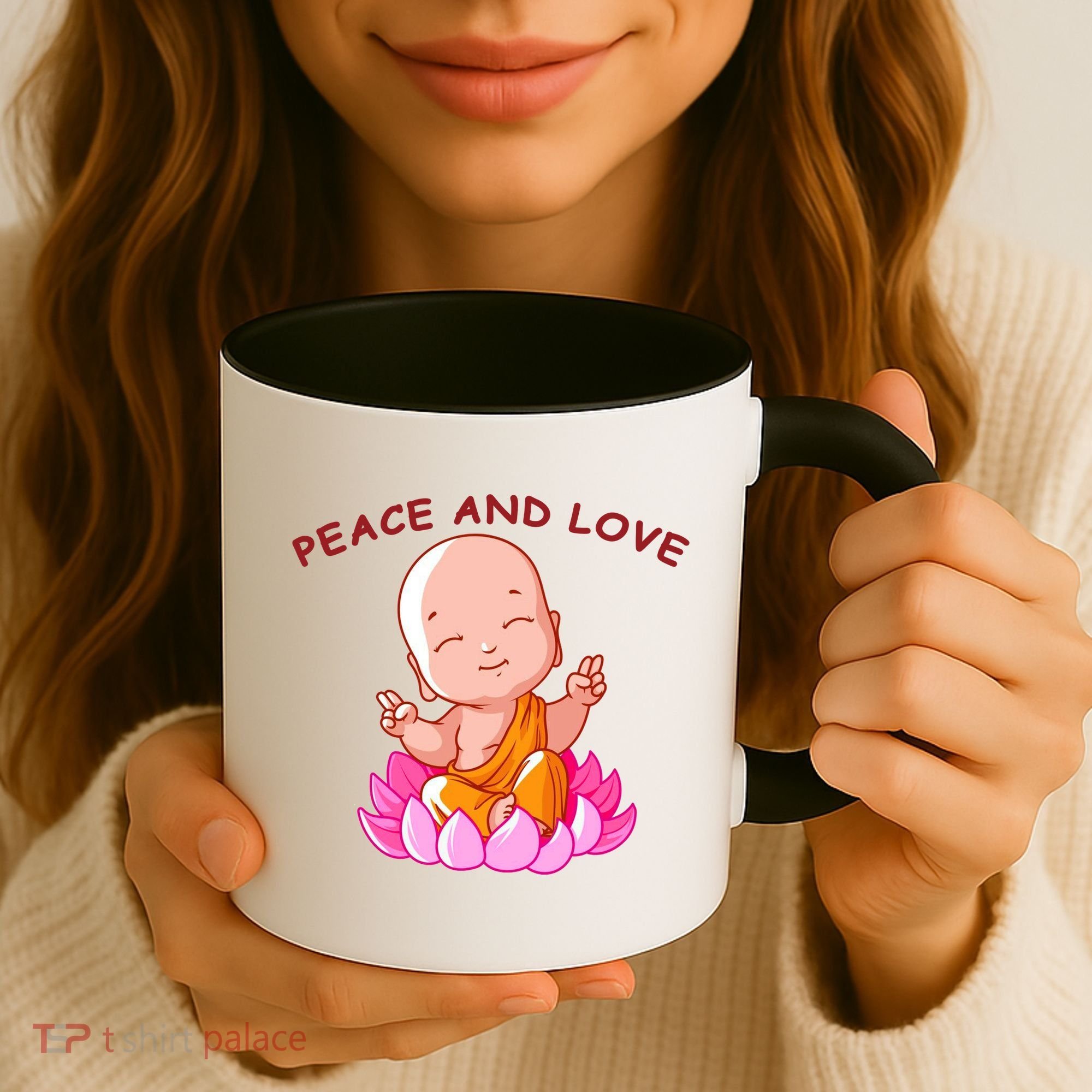 Peace And Love Buddha  Coffee Mug