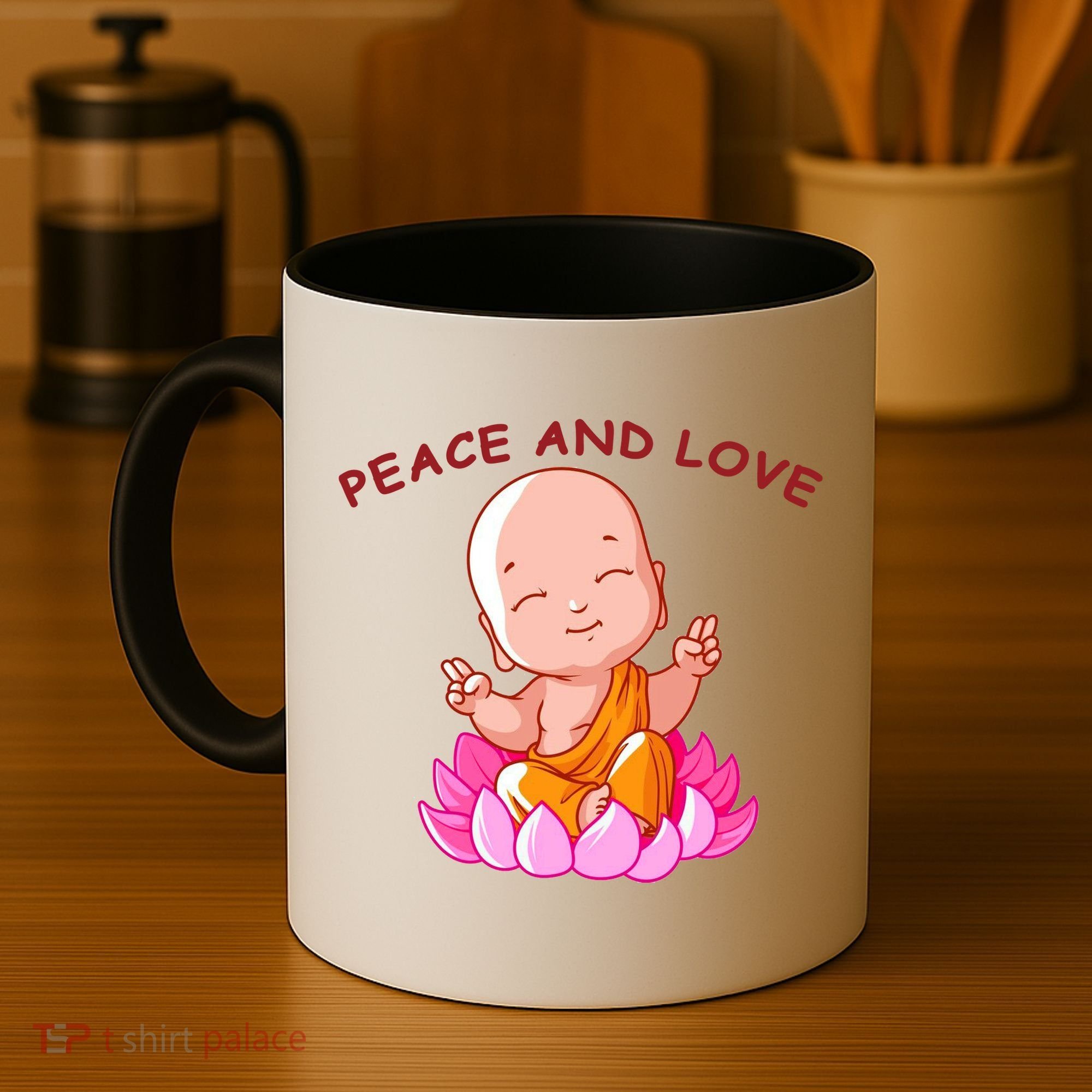 Peace And Love Buddha  Coffee Mug