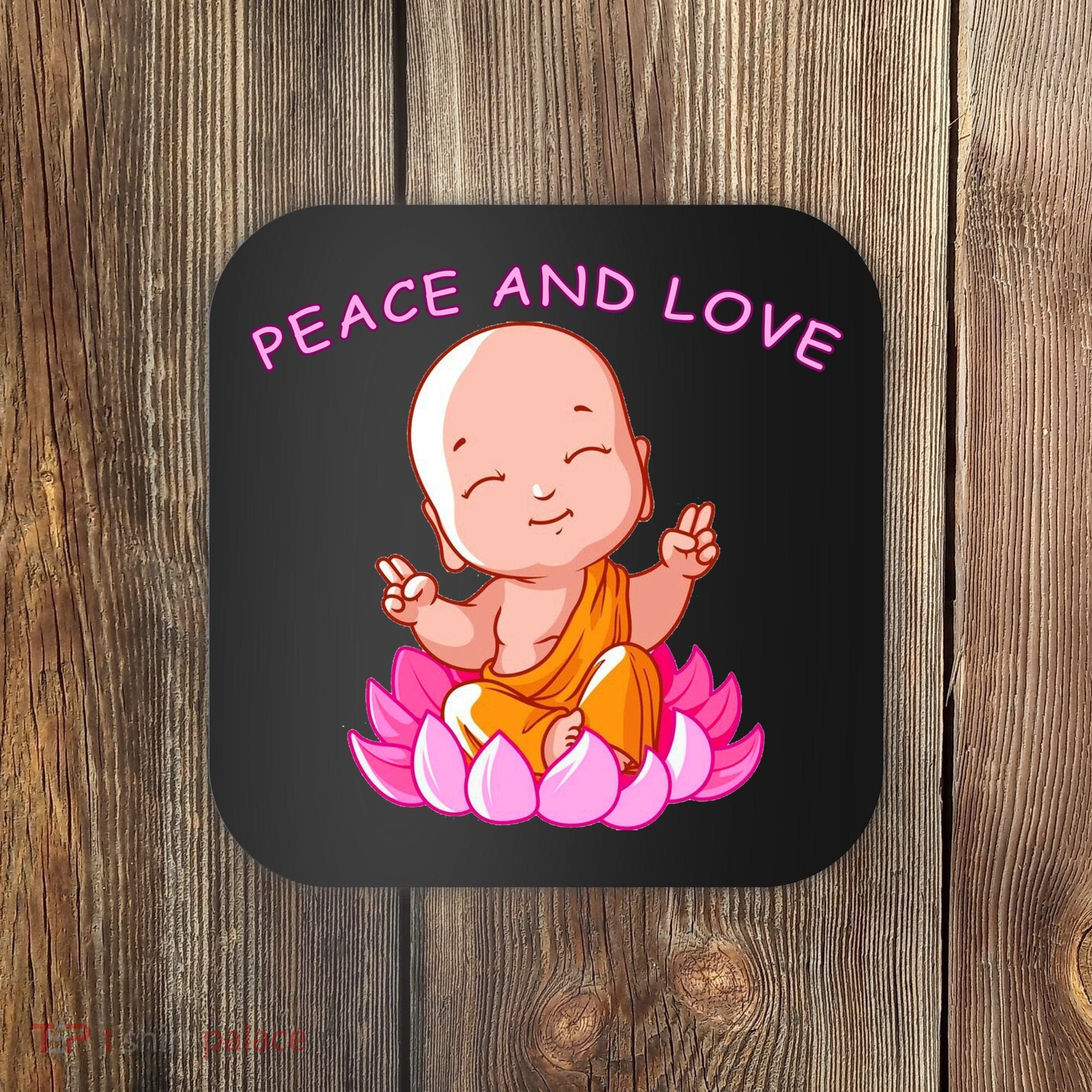 Peace And Love Buddha  Coaster