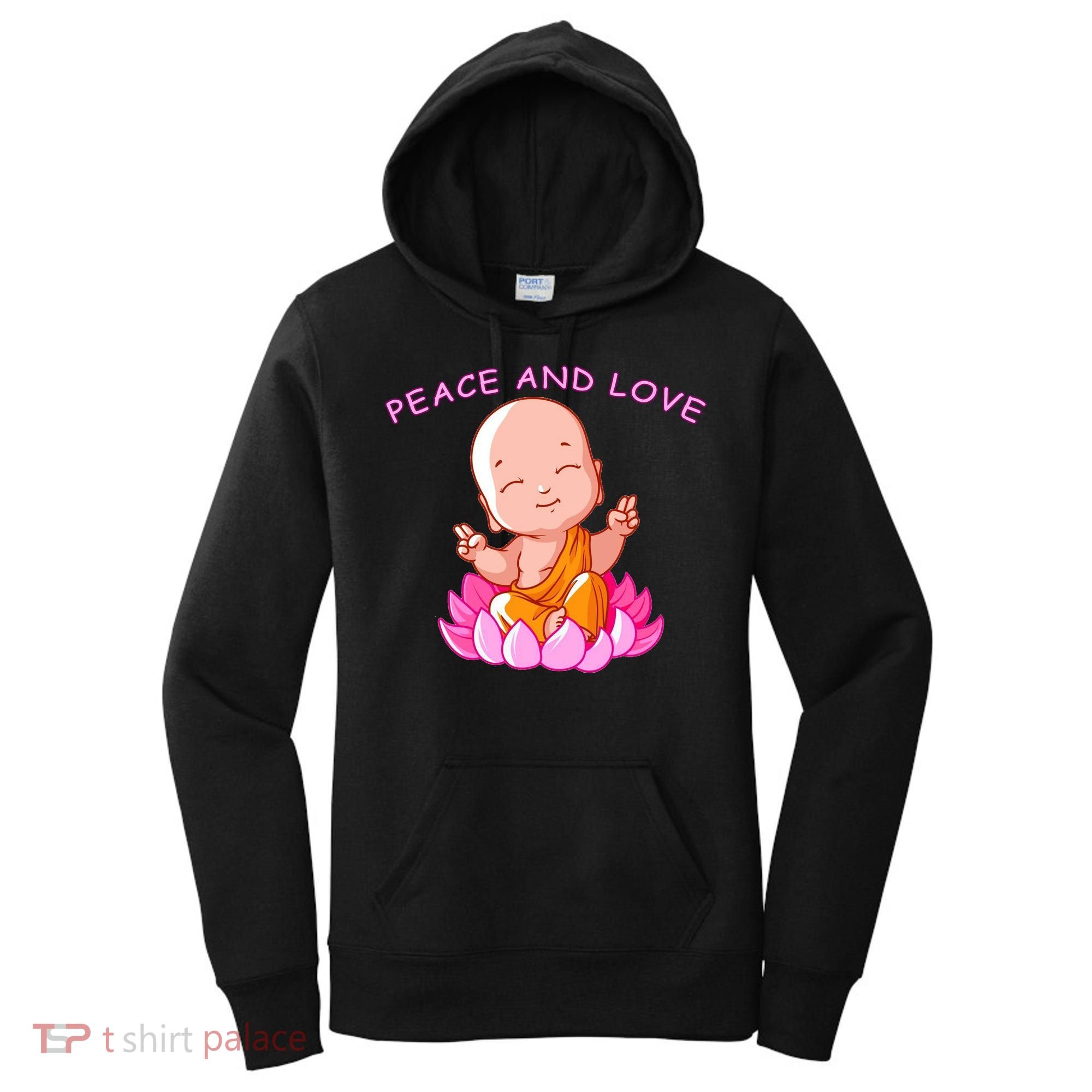 Peace And Love Buddha  Women's Hoodie